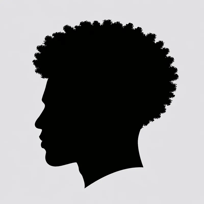 Man bun silhouette concept, useful for comparing man bun versus ponytail