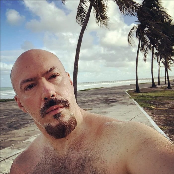 bald guy with anchor beard