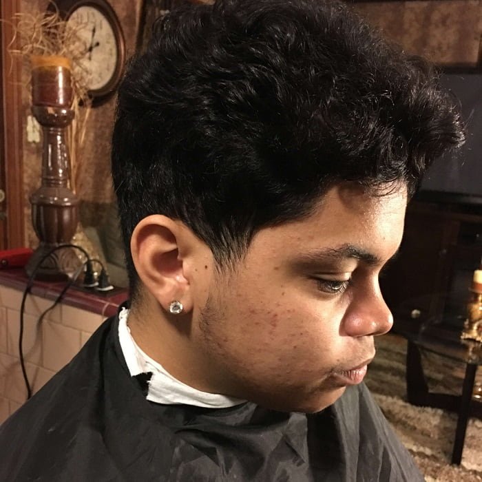 messy textured blow out haircut for men