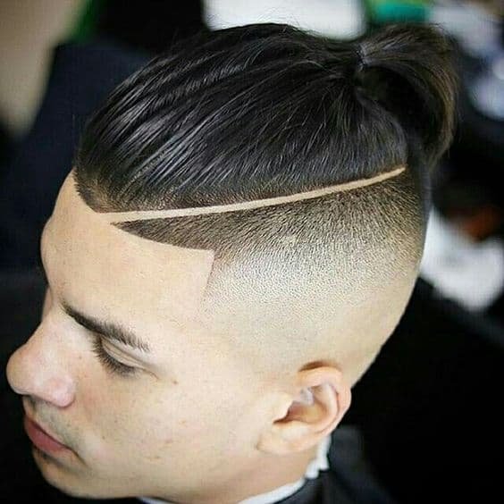 side shaved design with line up